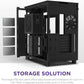 NZXT H9 Elite Dual-Chamber ATX Mid-Tower PC Gaming Case – Includes 3 x 120mm F120 RGB Duo Fans with Controller– Glass Front, Top & Side Panels 360mm Radiator Support Cable Management Black