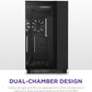 NZXT H9 Elite Dual-Chamber ATX Mid-Tower PC Gaming Case – Includes 3 x 120mm F120 RGB Duo Fans with Controller– Glass Front, Top & Side Panels 360mm Radiator Support Cable Management Black